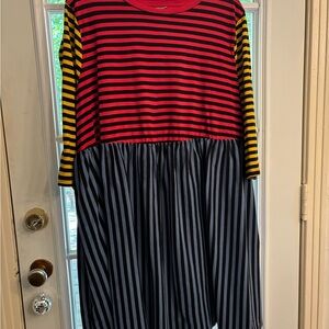 ASOS Red and Black Raglan Sleeve Casual Dress EUC